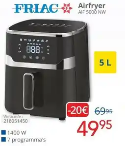 Eldi FRIAC Airfryer AIF 5000 NW aanbieding