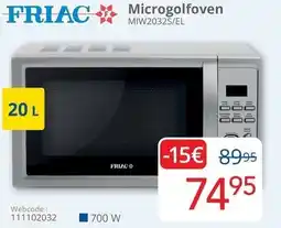 Eldi FRIAC Microgolfoven MIW2032S/EL aanbieding