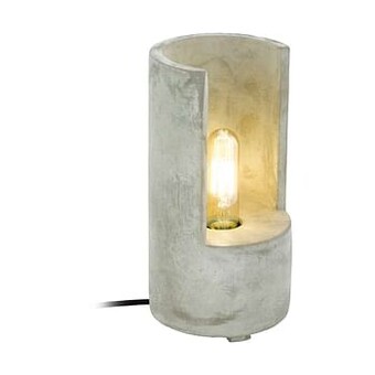 Leen Bakker EGLO tafellamp Lynton 27 cm - betonkleur - Leen Bakker aanbieding