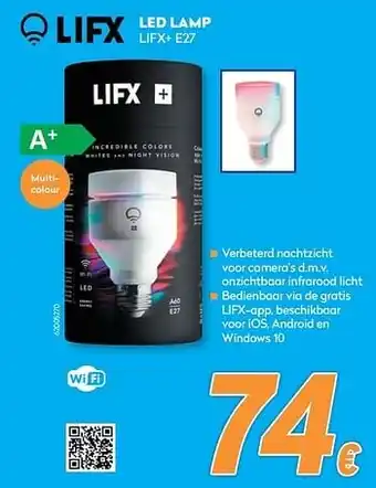 Lifx led lamp lifx+ e27