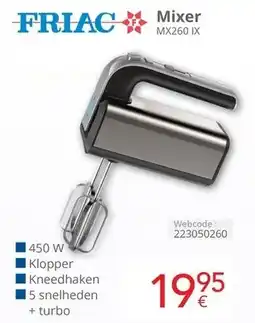 Eldi Friac Mixer MX260 IX aanbieding