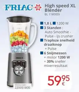 Eldi Friac High speed XL Blender BL 11800DI aanbieding