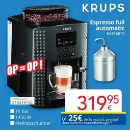 Eldi Krups Espresso full Automatic EA816B70 aanbieding