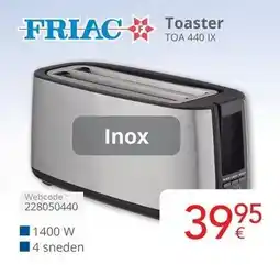 Eldi Friac Toaster TOA 440 IX aanbieding