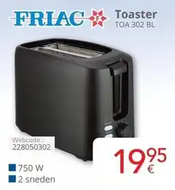 Eldi Friac Toaster TOA 302 BL aanbieding