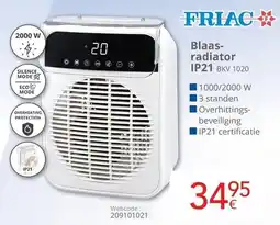 Eldi Friac Blaasradiator IP21 BKV 1020 aanbieding