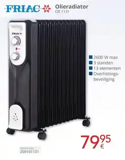 Eldi Friac Olieradiator OR 1131 aanbieding