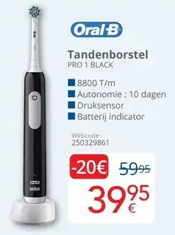Eldi Oral-B Tandenborstel Pro 1 Black aanbieding