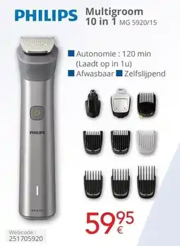 Eldi Philips Multigroom 10-in-1 MG 5920/15 aanbieding