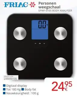 Eldi FRIAC Personen weegschaal EPWF-0105 Body Analyser aanbieding