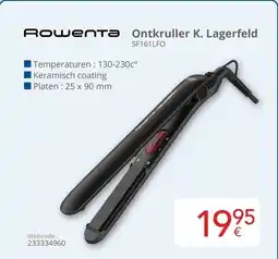 Eldi Rowenta Ontkruller K. Lagerfeld SF161LFO aanbieding