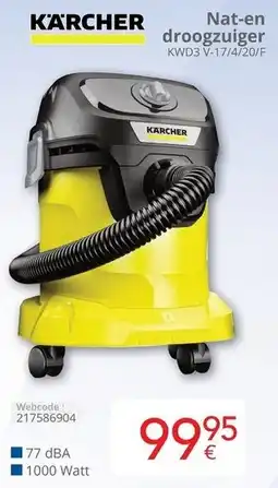 Eldi Karcher Nat-en droogzuiger aanbieding