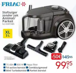 Eldi Friac Stofzuiger zonder zak Animal/ Parket SLS 8301 NBS aanbieding
