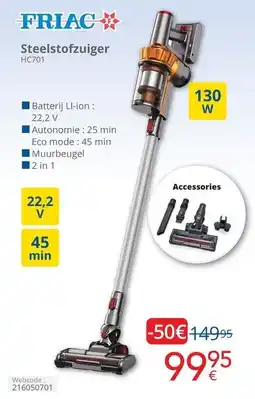 Eldi Friac Steelstofzuiger HC701 aanbieding