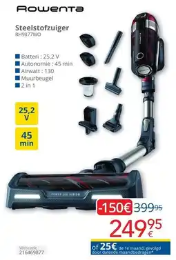 Eldi Rowenta Steelstofzuiger RH9877WO aanbieding