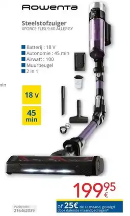 Eldi Rowenta Steelstofzuiger aanbieding
