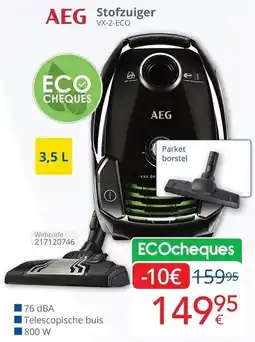 Eldi AEG Stofzuiger VX-2-ECO aanbieding