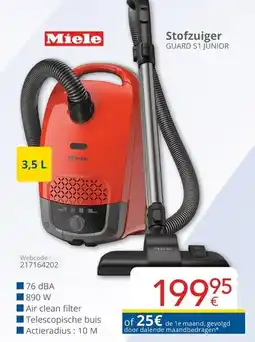 Eldi Miele Stofzuiger Guard S1 Junior aanbieding
