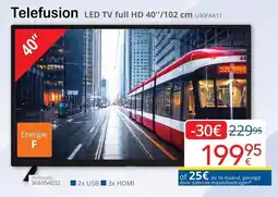 Eldi Telefusion LED TV full HD U40FAA11 aanbieding
