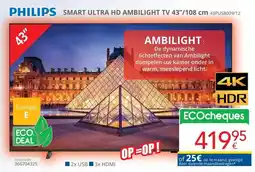 Eldi Philips Ultra HD Ambilight TV 43PUS8009/12 aanbieding