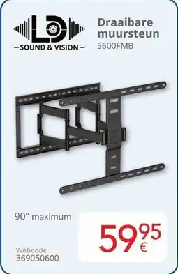 Eldi Sound & Vision Draaibare Muursteun S600FMB aanbieding