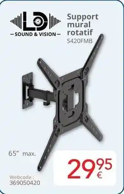 Eldi Sound & Vision Support Mural Rotatif S420FMB aanbieding