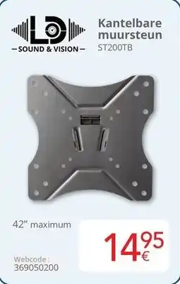 Eldi Sound & vision Kantelbare muursteun ST200TB aanbieding