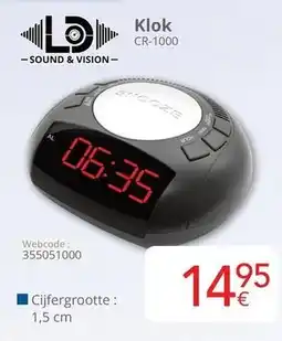 Eldi Sound & Vision Klok CR-1000 aanbieding