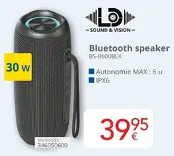 Eldi Sound & Vision Bluetooth Speaker BS-0600BLK aanbieding