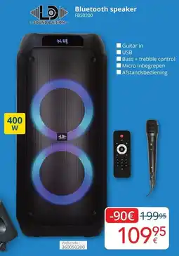 Eldi Sound & Vision Bluetooth speaker FBS0200 aanbieding