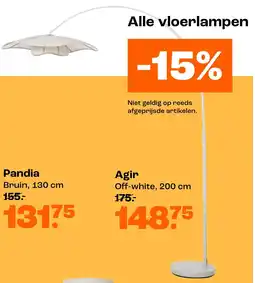 Kwantum Vloerlampen Agir aanbieding