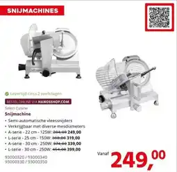 Hanos Select Cuisine Snijmachine aanbieding