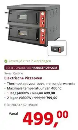 Hanos Select Cuisine Elektrische Pizzaoven aanbieding