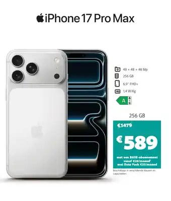 Base iPhone 17 Pro Max aanbieding