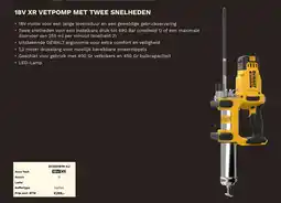 DeWALT 18V XR vetpomp met twee snelheden DCGG581N-XJ aanbieding