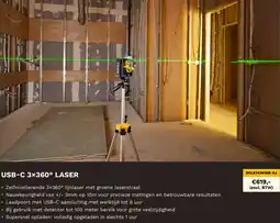 DeWALT USB-C 3×360 laser DCLE14361GB-XJ aanbieding