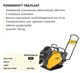 DeWALT Powershift trilplaat DCPS7154N-XJ aanbieding