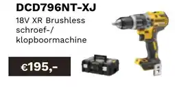 DeWALT 18V XR Brushless schroef-/ klopboormachine DCD796NT-XJ aanbieding