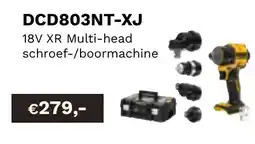 DeWALT 18V XR Multi-head schroef-/boormachine DCD803NT-XJ aanbieding