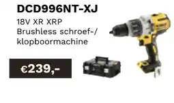 DeWALT 18V XR XRP D Brushless schroef-/ klopboormachine CD996NT-XJ aanbieding