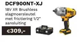 DeWALT 18V XR Brushless slagmoersleutel met frictiering 1/2" aansluiting DCF900NT-XJ aanbieding