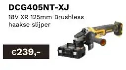 DeWALT 18V XR 125mm Brushless haakse slijper DCG405NT-XJ aanbieding