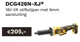 DeWALT 18V XR stiftslijper met 6mm aansluiting DCG426N-XJ aanbieding