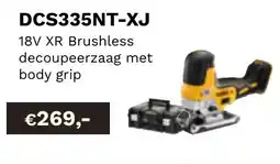 DeWALT 18V XR Brushless decoupeerzaag met body grip DCS335NT-XJ aanbieding