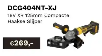 18V XR 125mm Compacte Haakse slijper DCG404NT-XJ