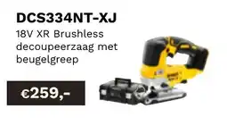 DeWALT 18V XR Brushless decoupeerzaag met beugelgreep DCS334NT-XJ aanbieding