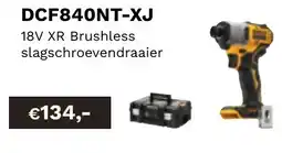 DeWALT 18V XR Brushless slagschroevendraaier DCF840NT-XJ aanbieding