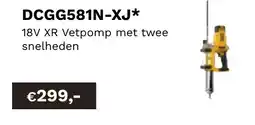 DeWALT 18V XR Vetpomp met twee snelheden DCGG581N-XJ aanbieding