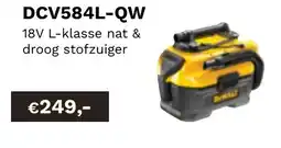 DeWALT 18V L-klasse nat & droog stofzuiger DCV584L-QW aanbieding