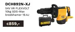 DeWALT 54V XR flexvolt 10KG SDS-Max breekhamer 19.4J DCH892N-XJ aanbieding